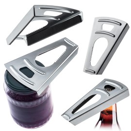 KADAX Metal Bottle and Jar Opener Bottle Opener Screw Cap Jar Opener for Seniors Screw Cap Opener Multipurpose Opener (15cm)