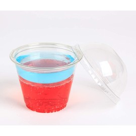 GOLDEN APPLE, 9oz Parfait Cups with lids. 2oz Insert & Dome lid, Clear Cups 3-Piece. Dessert Cup, 50sets