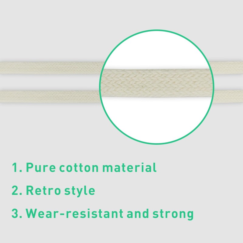 UamGlsob 5/16" Flat Cotton Shoe Laces for Sneakers, Wide Replacement
