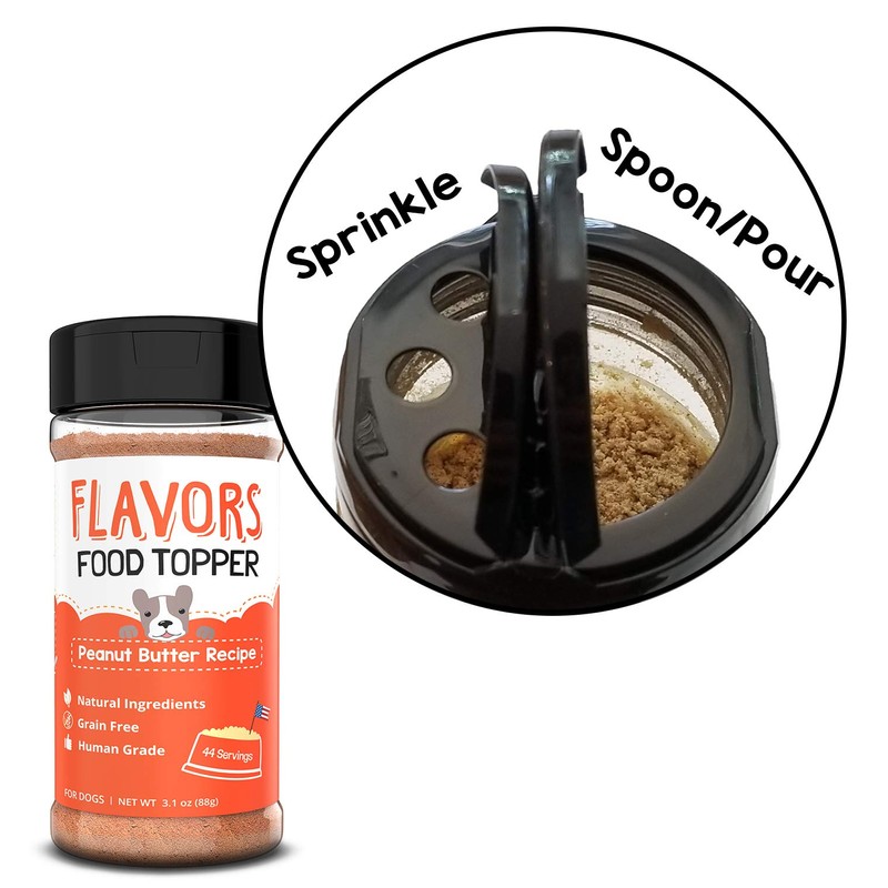 Flavors Food Topper for Dogs, Peanut Butter Recipe, 3.1-Ounce