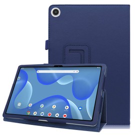 [ZUKOF] Folio Stand Case for onn. 10.4" Tablet Pro (2023 Model 100110603) - Slim Magnetic PU Leather Protective Cover (Dark Blue)