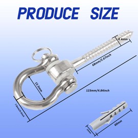 Exbrith 2 Pack Premium Stainless Steel Swing Hangers with High Load Capacity - Ideal for Porch, Playground & Home Gym Equipment - 180° Swivel Design for Yoga Hammocks, Punch Bags & Swing Sets