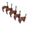 Brown Round Cable Clips (5mm)