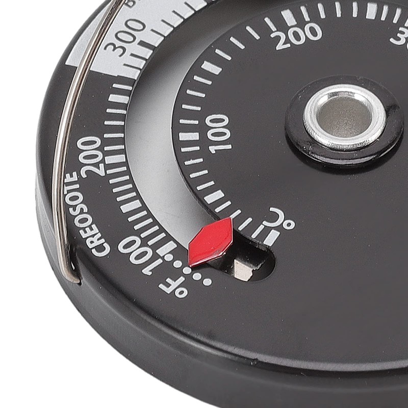 Stove Thermometer, Accurate Measurement Magnetic Fireplace Thermometer Aluminum Alloy Dial