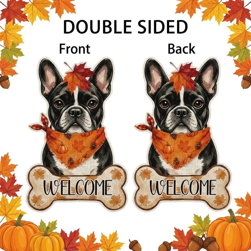 Fall Boston Terrier Decor Outdoor - Boston Terrier Fall Dog