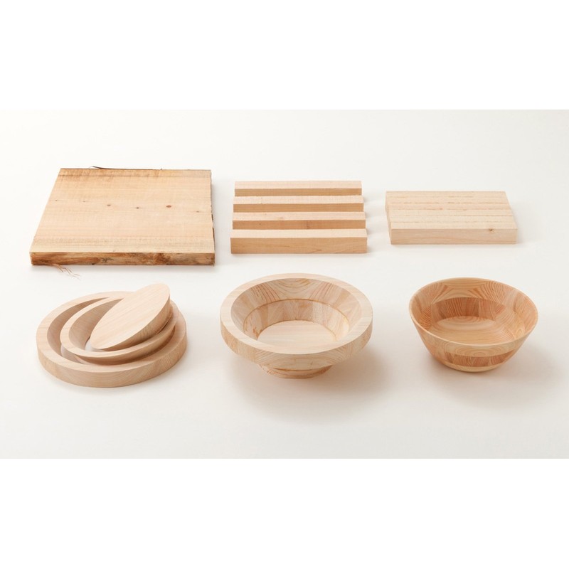 La, Loose hikiyose 3 Tier ll (Bowl ll) Hinoki Wood