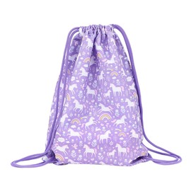 Gym Bag, 18 x 13 cm, 32 x 42 x 0.3 cm, Drawstring, Polyester, Back to School, Holiday, Children's Bag, Unicorn Dreams