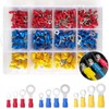 FullFun 360pcs 12-Sizes(M3/M4/M5/M6) Insulated Ring Terminals 22-16/16-14/12-10AWG Ring connectors Electrical