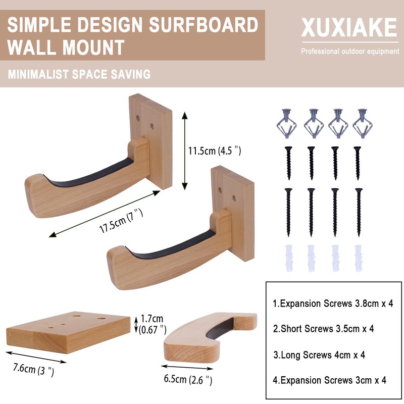 XUXIAKE Surfboard Wall Mount Racks Sturdy Surf Board Wall Hangers