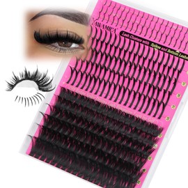Yawamica Lash Clusters with Spikes and Bottom Lashes DIY Manga Eyelash Extension 12-22mm Wispy Eyelash Clusters with 15-23mm Spikes Lashes and 5-7mm Bottom Lashes Clusters Fairy Cluster Lashes D Curl