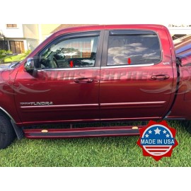 Made in USA - Trims Express fit:2003-2006 Toyota Tundra Double/Crew Cab 4Pc Window Sill Trim Stainless Steel