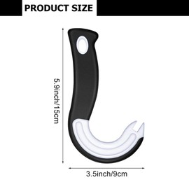1 pcs Effortless J-Shaped Ring Pull Can Opener - Ideal Kitchen Aid for Weak Hands - Durable, Non-Slip Handle - Perfect for Arthritis - Opens Cans with Ease!