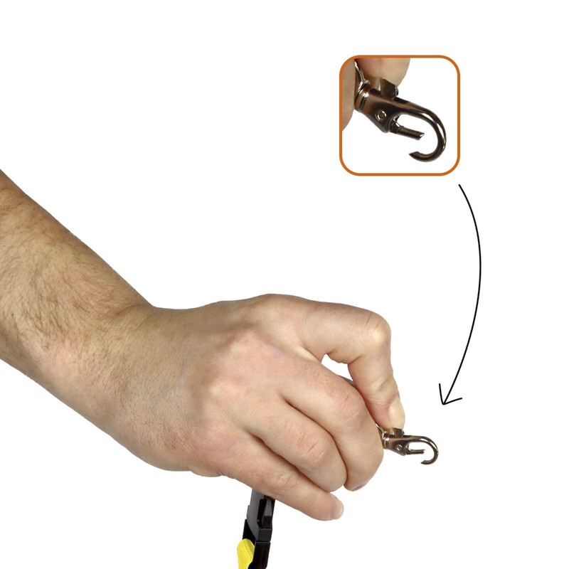Karteo Lanyard with Carabiner Hook and Buckle Yellow [Pack of
