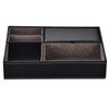 Multi functional PU Leather Desktop Stationery Business Office Supplies Storage
