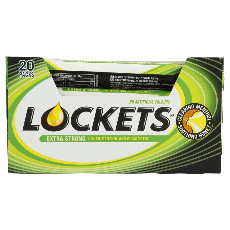 Wrigley's Lockets Extra Strong Lozenges 41 g (Pack of 20)