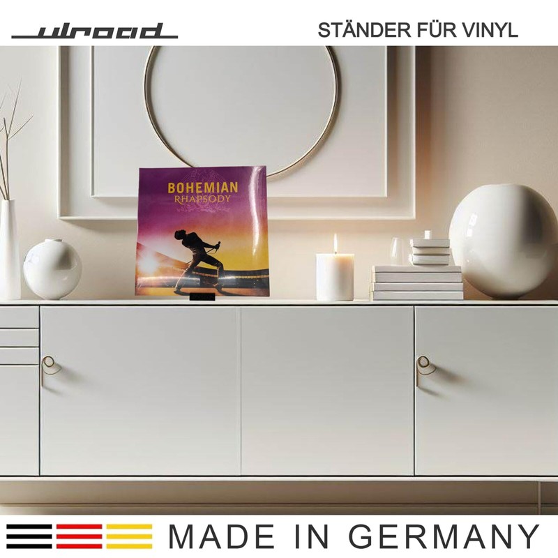 ULROAD Vinyl Record Stand, Vinyl Display, Record Holder, Decoration, 12
