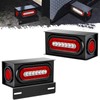 Partsam 2Pcs Trailer Light Boxes Kit, Rust-Resistance Steel Housing, w/