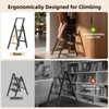 SOLADDER 3 Step Ladder with Handrails, Lightweight Aluminium Folding Step