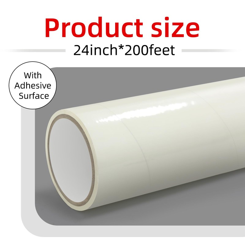 WELSTIK Clear Carpet Protector Film 24" x 200' Single Roll.