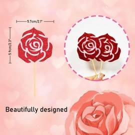 Valentine's Day Cupcake Toppers (Rose)