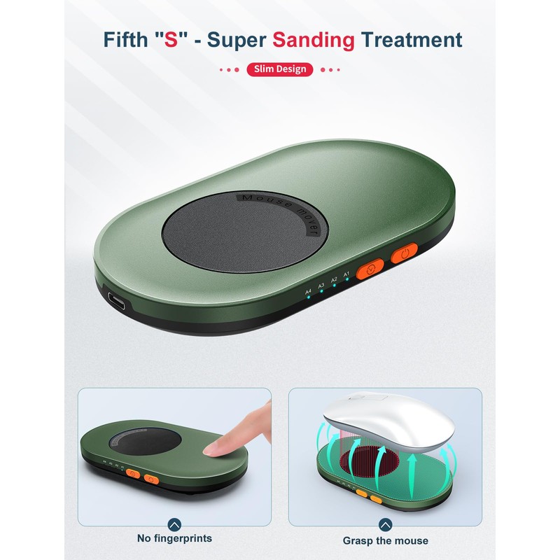 STARVIKY Mechanical Mouse Jiggler, Ultra-Slim Mouse Mover, with Adjustable Running