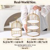 Gold Bird Cage Cupcake Stand Set, 2-Piece 3-Tier and 2-Tier