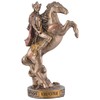Veronese Miniature Figurine Germanic Valkyrie on Horse, Hand-Painted Bronze