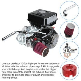YOXUFA 420cc Carburetor Stage 2 Assembly for Predator 420 301cc 389cc GX390 GX270 GX240 Engine Mini Bike Go Kart Parts