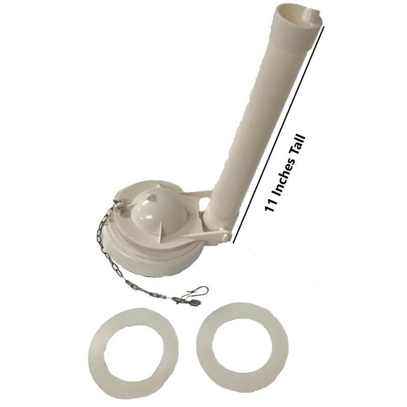 Flush Valve Assembly For One Piece Toilets with 2 Extra