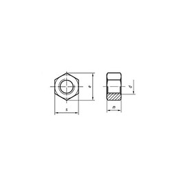 M12 Hex Nut - A2 Stainless Steel - Left Hand Thread DIN934 Pack Size : 2