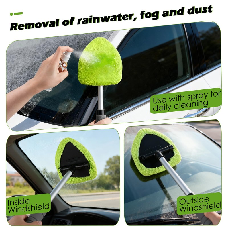 NexaBrush 7PCS Windshield Cleaner Tool, Car Windshield Cleaner Tool+Side Mirror