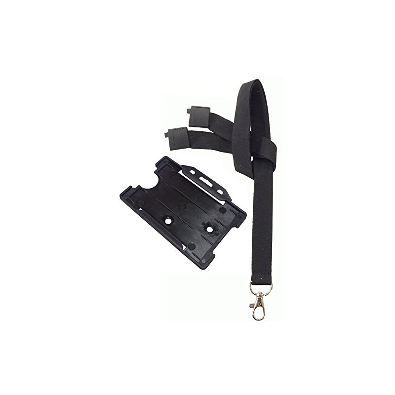 Customcard ltd Black 20mm Lanyard with Breakaway Clip and Single