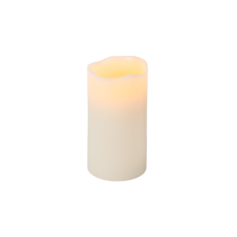 Everlasting Glow LED Wax Candle with Timer, Bisque Color, Vanilla