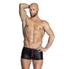 NOIR HANDMADE, H028-XL, Men - Kunstleder Shorts mit rotem Zipper