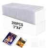 200 PCS Clear Card sleeves, 3 x 4 Pulgadas, Top