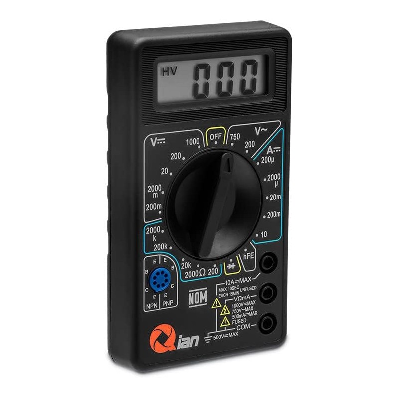 QIAN Multimetro Digital Pantalla LCD 3 12 digitos -Mide Voltaje