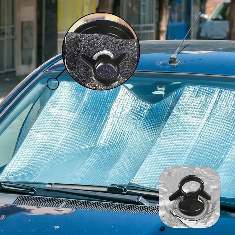 Phyxiul Suction Cup Vacuum Hooks for Park Sunshade Window Car