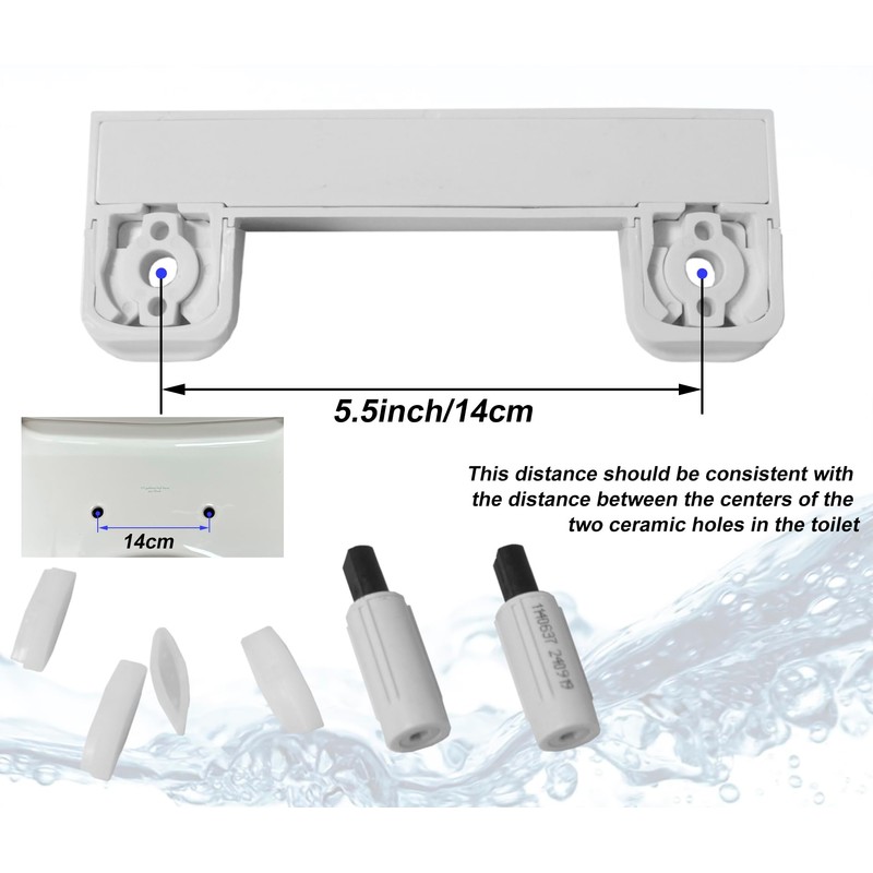 Toilet Seat Hinge Kit Fit for Kohler, Elongated Toilet Seat