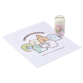 Skater OA5AG-A Anti-Bacterial Hot Towel Set with Case, Sumikko Gurashi, Mole House, Made in Japan, 12.6 x 12.0 inches (32 x 30.5 cm)