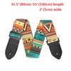 2" Wide Polyester Guitar Strap Adjustable Strap with Leather Ends