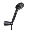 TATAY 1-function black ABS shower holder kit, including multi-position holder,