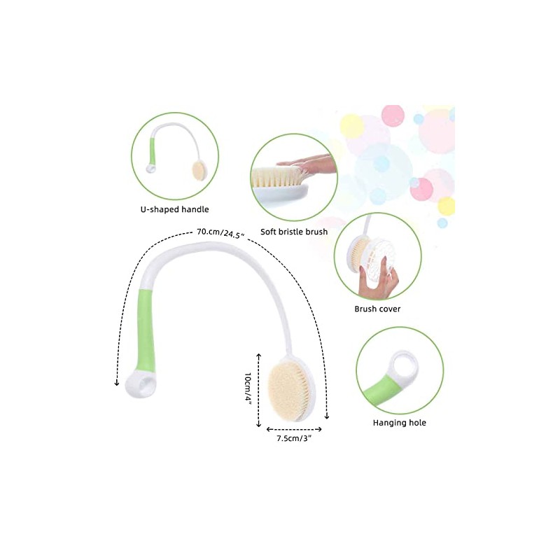 Wefaner Cepillo Espalda Mango Largo Ergonómico Cerdas Suaves Todas Partes