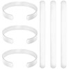 Beebeecraft 6Pcs Bracelet Blanks 6.7x0.8 Inch 304 Stainless Steel Bangle