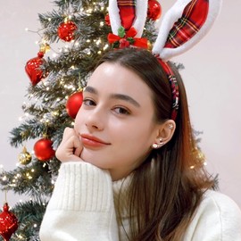 Diamday 4 Pairs 925 Sterling Silver Christmas Earrings for Women Girls Xmas Earrings Christmas Stud Earrings Silver Christmas Jewellery Gifts Christmas Earrings Studs Set Snowflake Snowmen Earrings