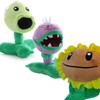 JHESAO 3 PCS PVZ Plush Zombies Plants Sets Toy Peashooter,