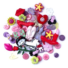 Buttons Galore and More Collection Round Novelty Buttons & Embellishments Based on Variety of Themes, Holidays and Seasons for DIY Crafts, Scrapbooking, Sewing, Cardmaking and other Projects – 50 Pcs