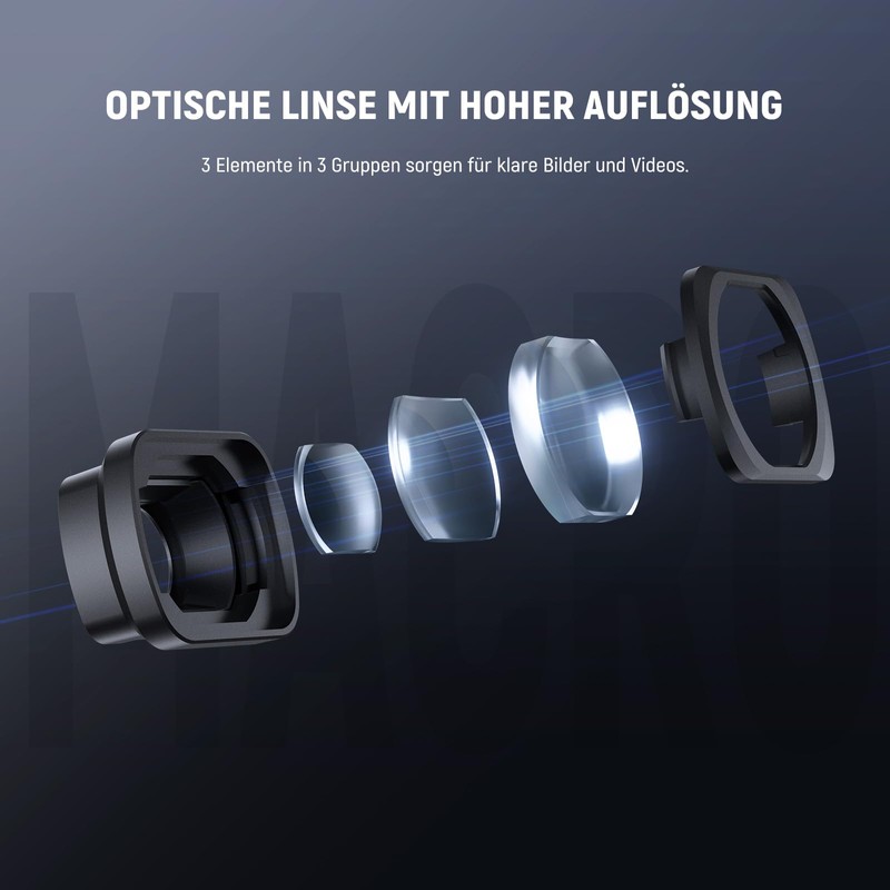 NEEWER 2 x Macro Lens for Pocket 3, Magnetic Close-up