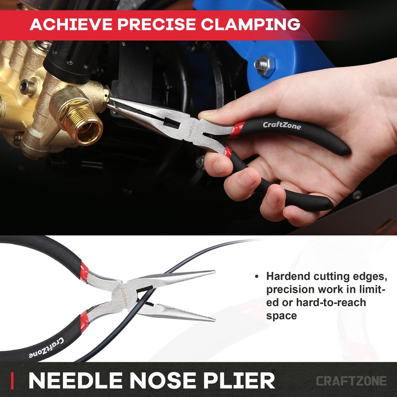 10PC Pliers and Wrench Set with Storage Rack – Includes