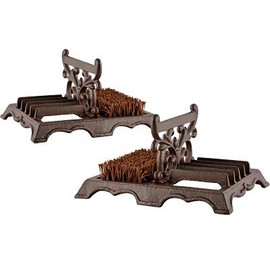 Dual Esschert Design Cast Iron Boot Brushes with Scrapers