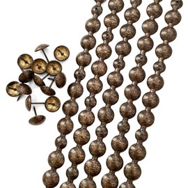 Let's Decorate 5 Meters Upholstery Nails Antique Decorative Nail Strips Sofa Trim Tapes Indoor Garden Chair Push Pins Matching Push Pins (16mm Antique)